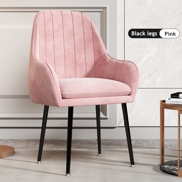 wickedafstore Black Pink Amaia Velvet Arm Chair