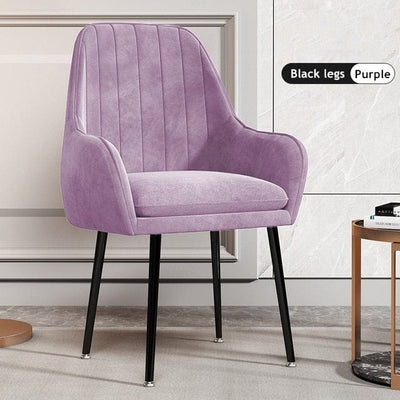 wickedafstore Black Purple Amaia Velvet Arm Chair
