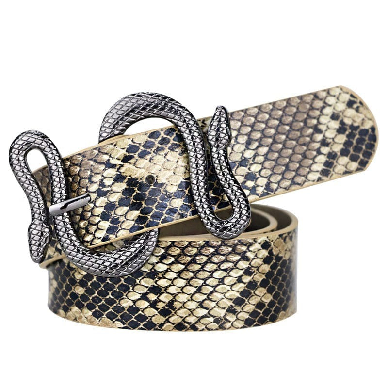wickedafstore Black-Snake / 100cm Snake Pin Buckle Belt