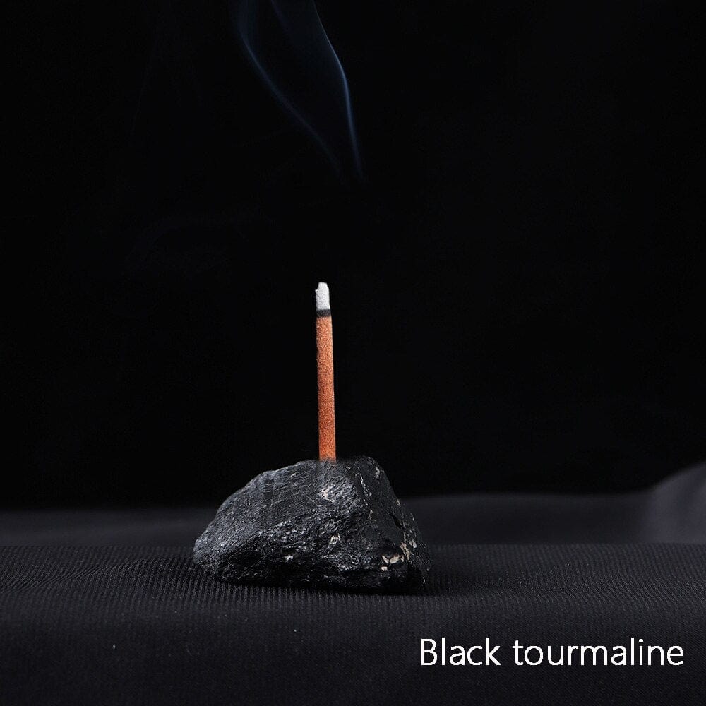 wickedafstore Black tourmaline Healing Crystals Incense Holders