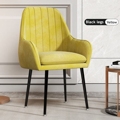 wickedafstore Black Yellow Amaia Velvet Arm Chair