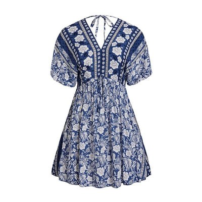 wickedafstore Blue / L Plus Size Fausta Midi Dress