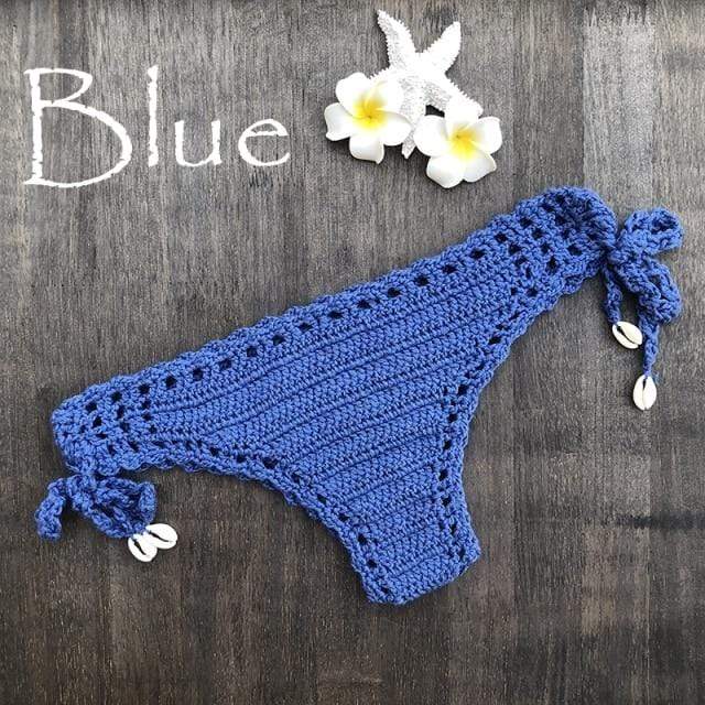 wickedafstore Blue / S Dylla Crochet Bikini Bottom