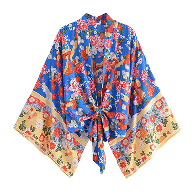 wickedafstore Blue / S Skylar Boho Kimono ( 3 Color )