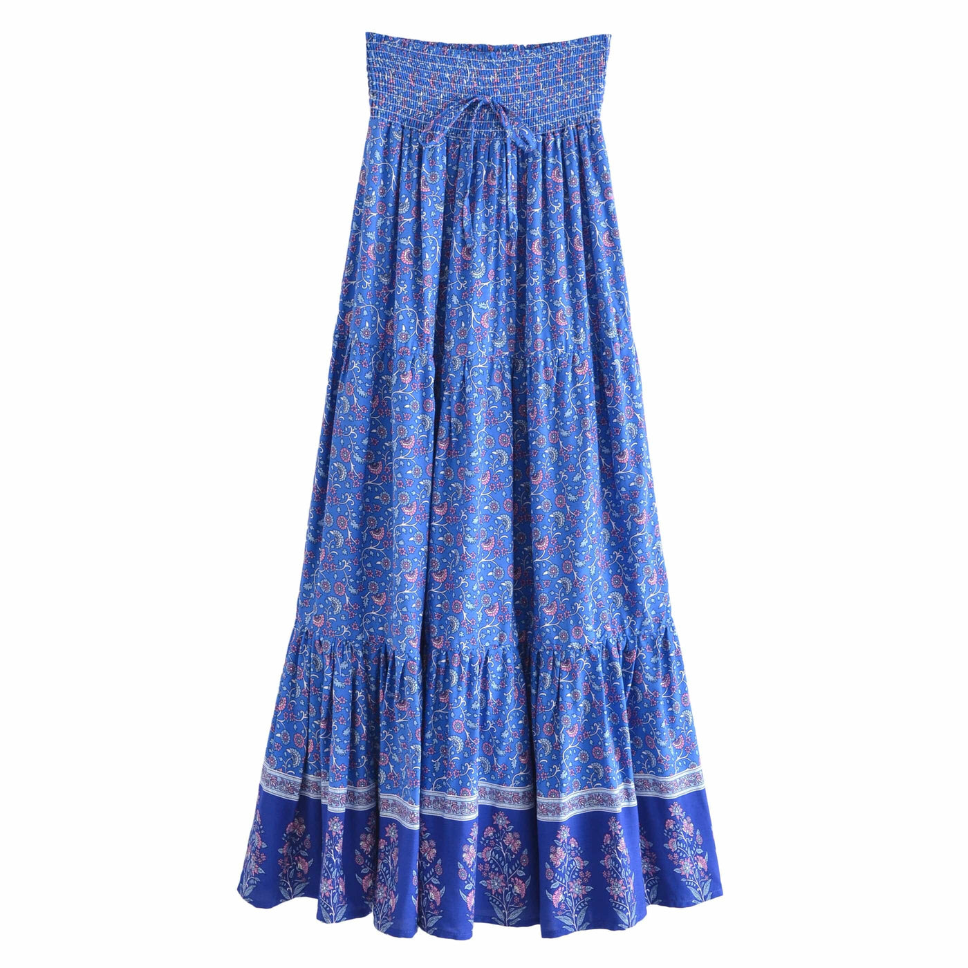 wickedafstore Blue / S Thyra Boho Maxi Skirt ( 2 Colors )