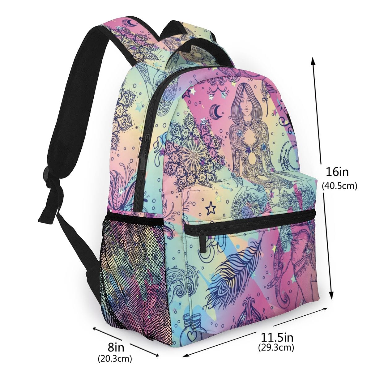 wickedafstore Boho Rainbow Backpack
