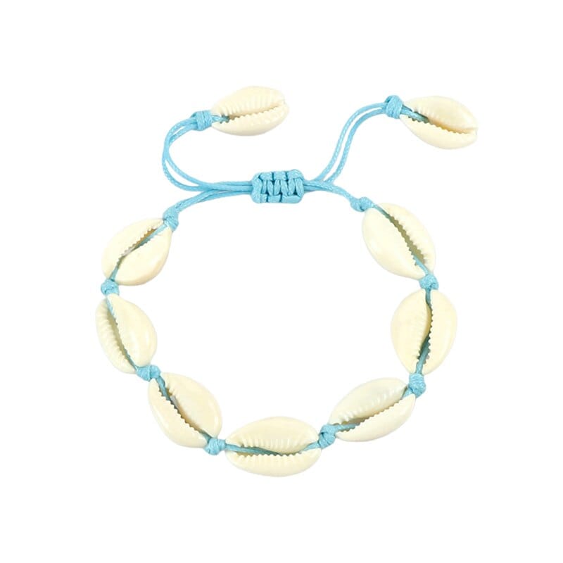 wickedafstore Bracelet Blue Seashell Necklace or Bracelet