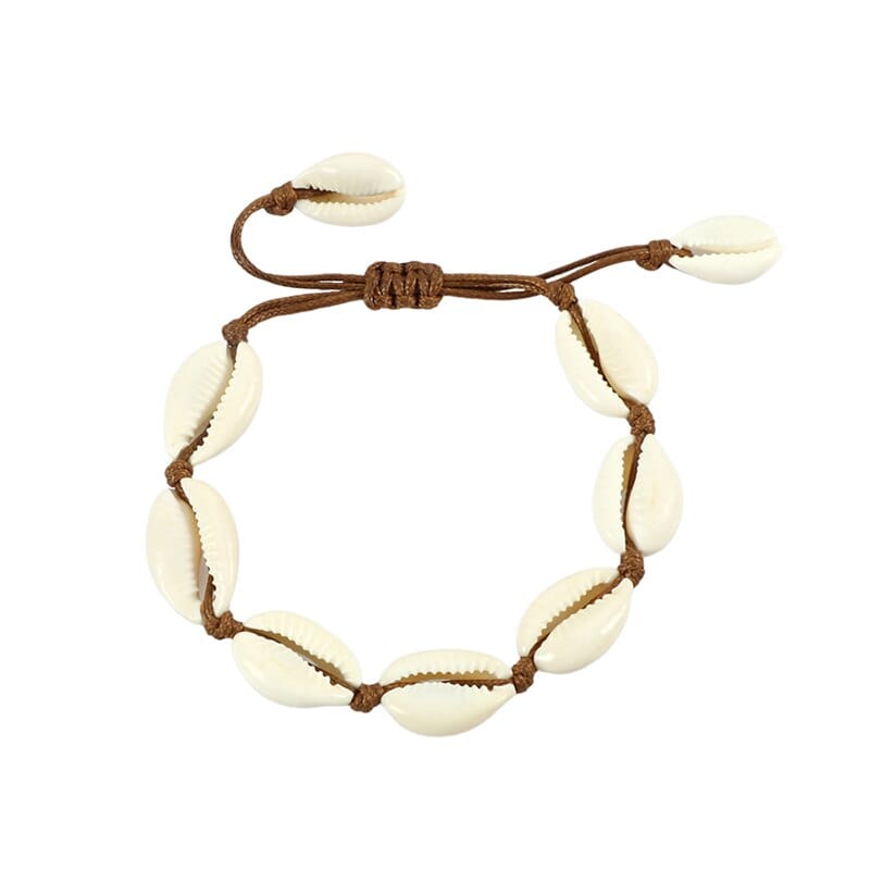 wickedafstore Bracelet Brown Seashell Necklace or Bracelet