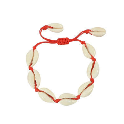 wickedafstore Bracelet Red Seashell Necklace or Bracelet