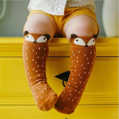 wickedafstore Brown / 18M Cute Cartoon Baby Knee Socks