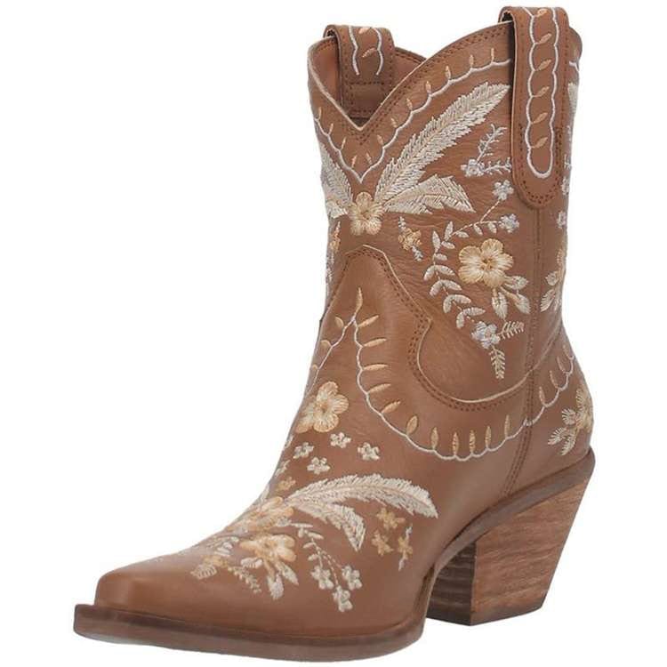 wickedafstore Brown / 5 Arizona Embroidered Western Boots