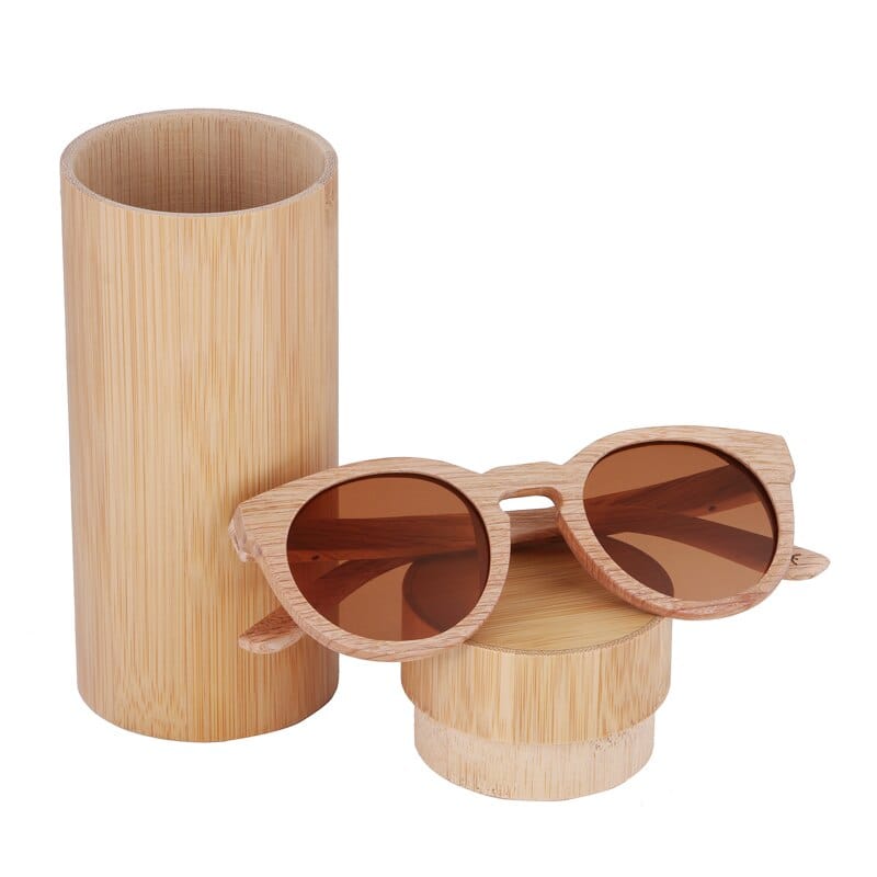 wickedafstore Brown Wood Sunglasses