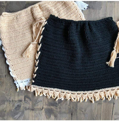 wickedafstore Bruna Crochet Mini Skirt