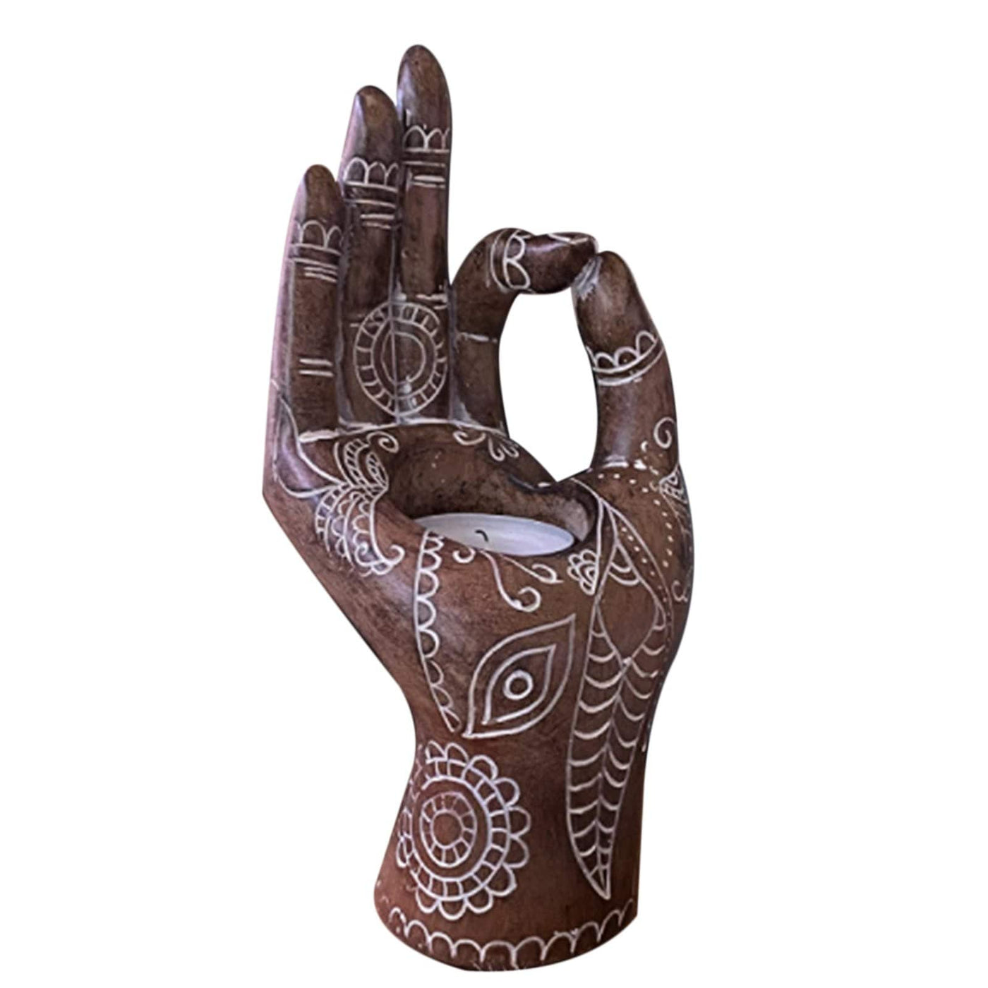 wickedafstore Buddha's Hand Shaped Candle Holder