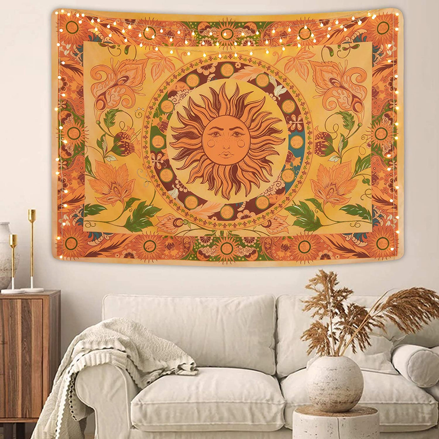 wickedafstore Burning Sun Wall Tapestry