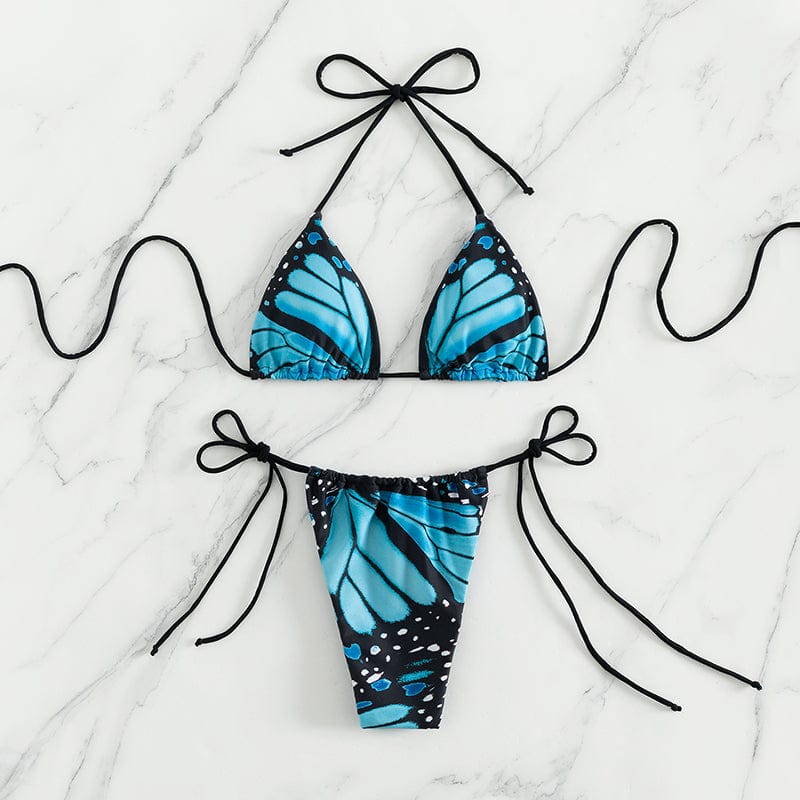 wickedafstore Butterfly Wings Bikini Set