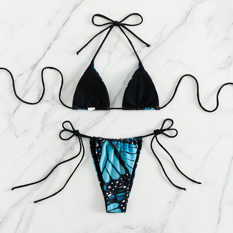 wickedafstore Butterfly Wings Bikini Set