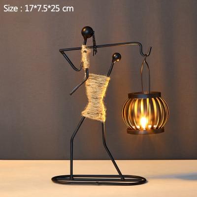 Handmade Figurines Metal Candlesticks