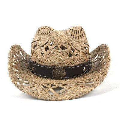 wickedafstore C15Natural Straw Handmade Cowboy Hat