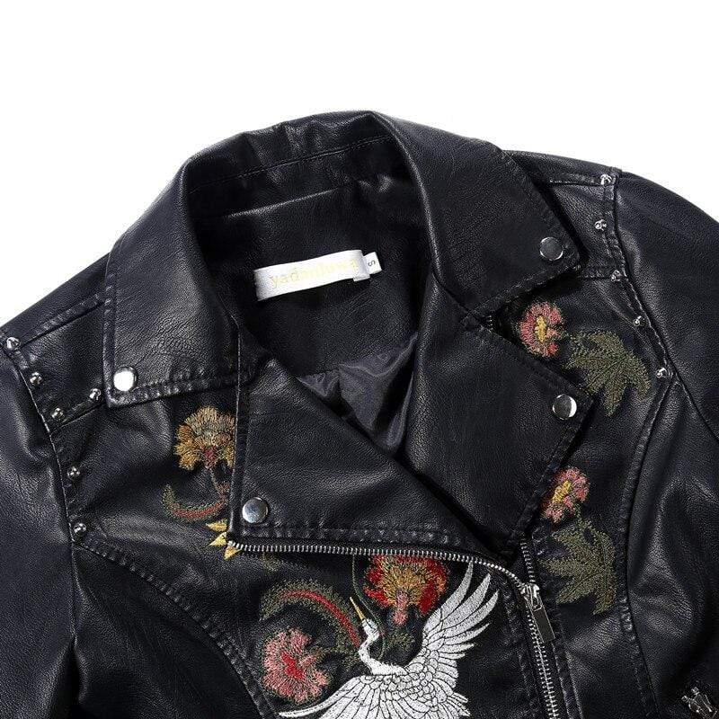 wickedafstore Cadence Vegan Leather Jacket In Black