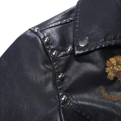 wickedafstore Cadence Vegan Leather Jacket In Black