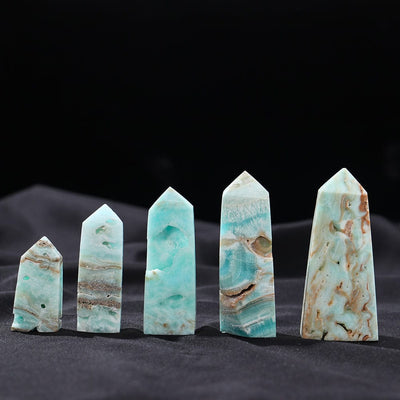 wickedafstore Caribbean Calcite Crystal Point Tower