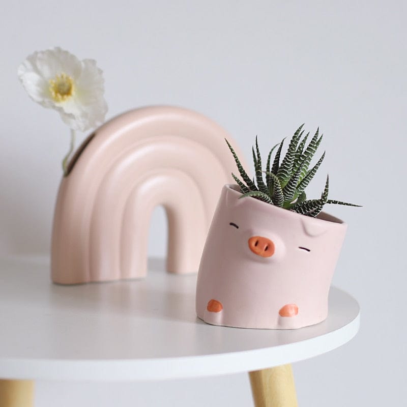 plant pot animals Cartoon Animal Flower Pot