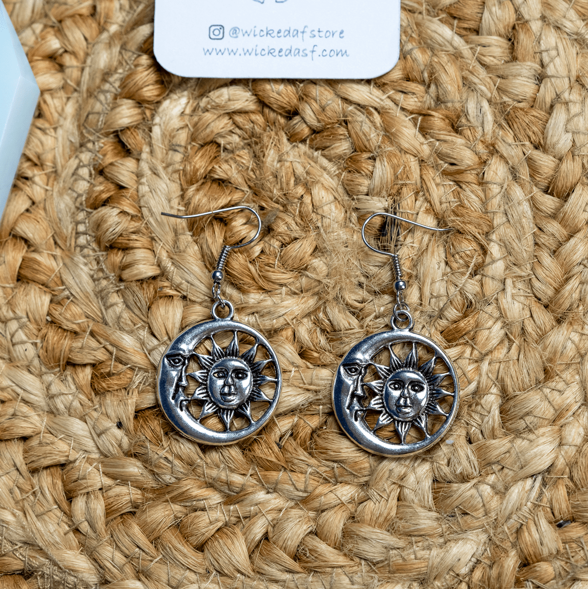 wickedafstore Celestial Sun and Moon Earrings