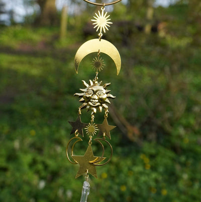 wickedafstore Celestial Sun Moon and Stars Hanging Decor