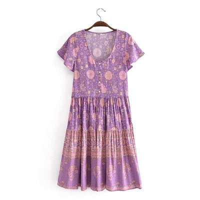 wickedafstore Chrysanne Purple Mini Dress