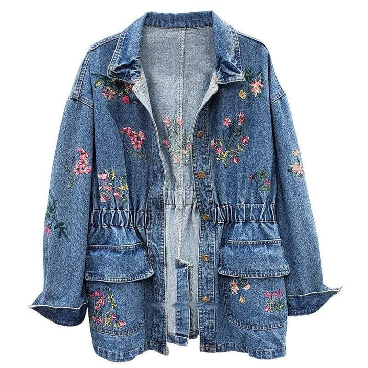 ジャケット・アウター Flower Embroidered Tyrolean Jacket 1980s Saks Fifth Avenue Boiled Wool Boxy Boho Jacket With