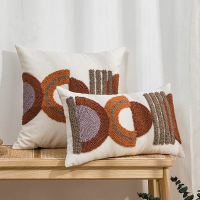 wickedafstore Coffee Boho Tufted Pillow Cover
