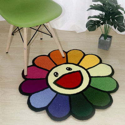 wickedafstore Colorful Sunflower Mat