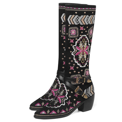 wickedafstore Cori Embroidery Western Boots