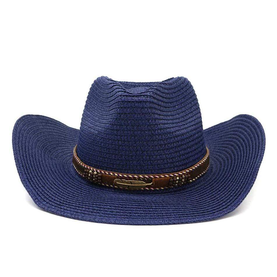 wickedafstore Cowgirl Straw Wide Brim Hat