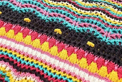 wickedafstore Crochet Striped Sweater