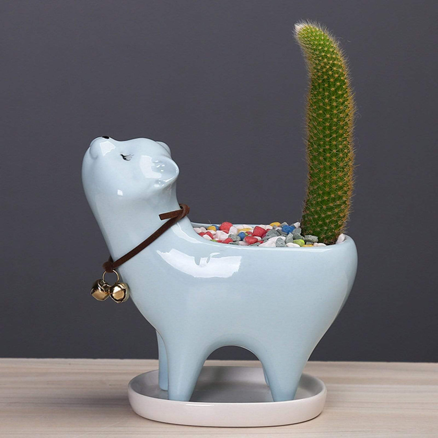 wickedafstore Cute Cat Planter Pot