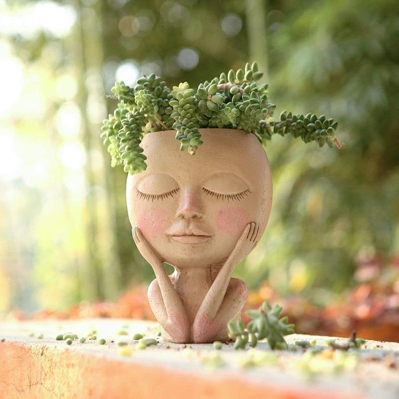 lady plant pot Cute Lady Planter