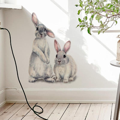 wickedafstore Cute Rabbits Wall Sticker
