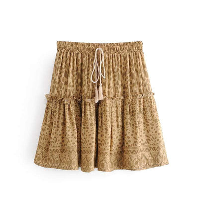 wickedafstore Cynthia Leopard Mini Skirt