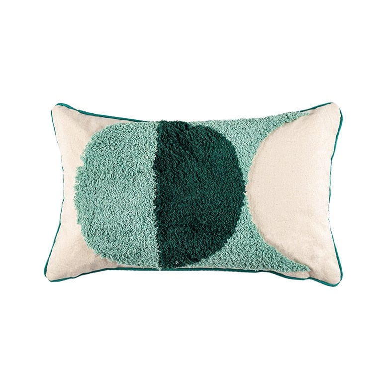 wickedafstore D Handmade Green Tufted Pillow Cover