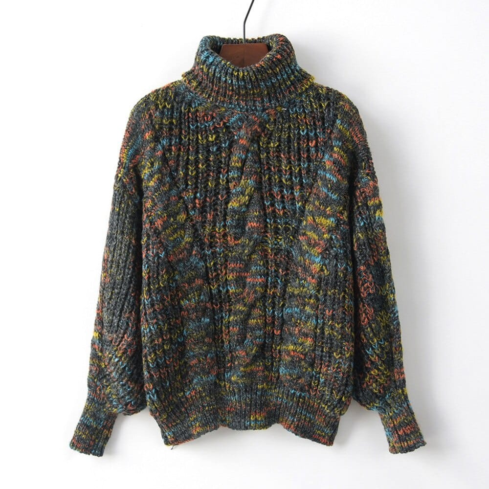 wickedafstore Dark Gray / One Size Icelyn Turtleneck Knitted Sweater