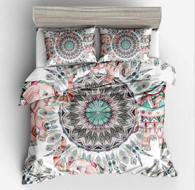 wickedafstore Deep Lotus Duvet Cover and Pillowcases