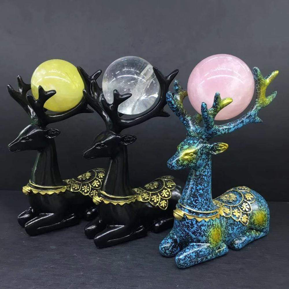 wickedafstore Deer Natural Crystal Figurines