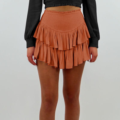 wickedafstore Delilah Ruffle Mini Skirt