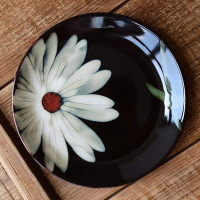 wickedafstore E / 21.3cmX2.5cm Glazed Hand-Painted Plates