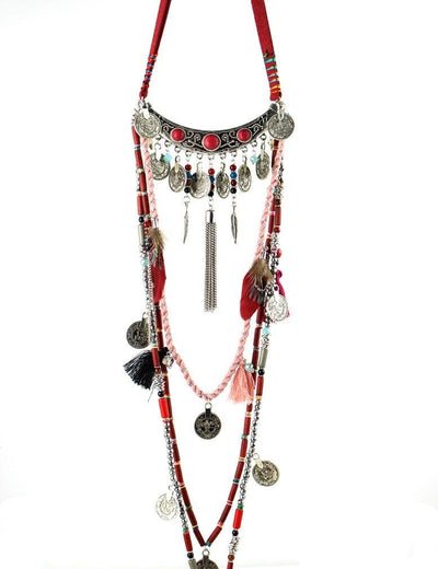 wickedafstore Earthly Gypsy Statement Long Necklace