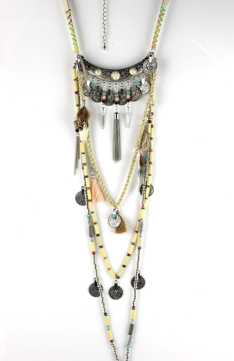 wickedafstore Earthly Gypsy Statement Long Necklace