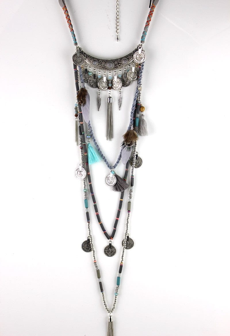 wickedafstore Earthly Gypsy Statement Long Necklace