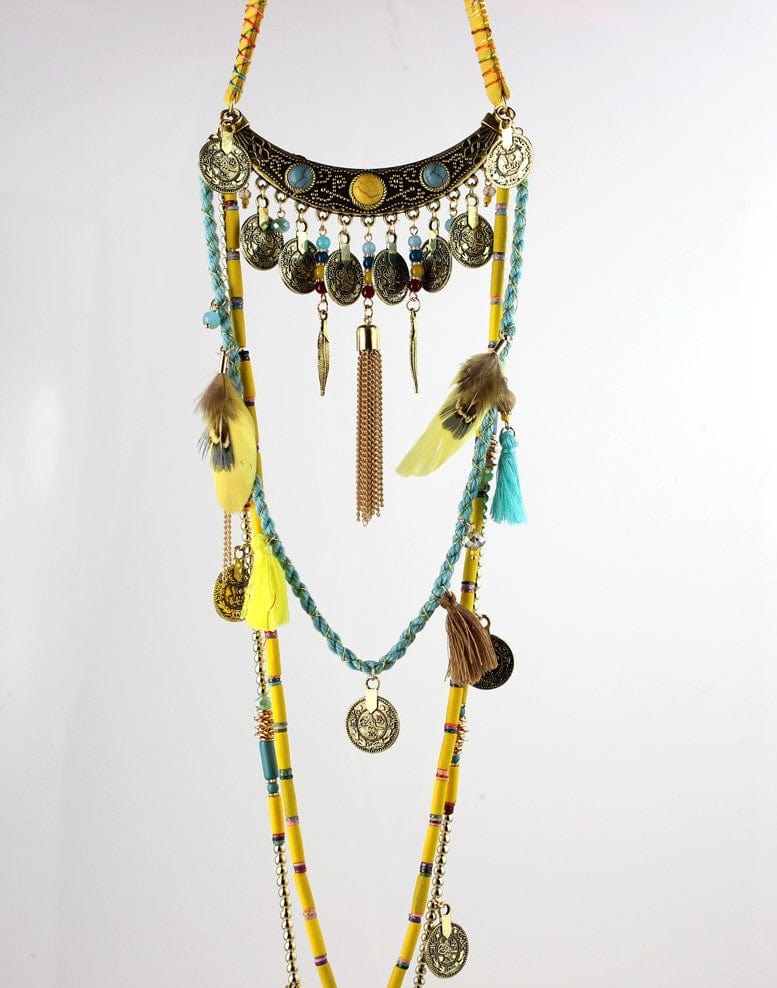 wickedafstore Earthly Gypsy Statement Long Necklace